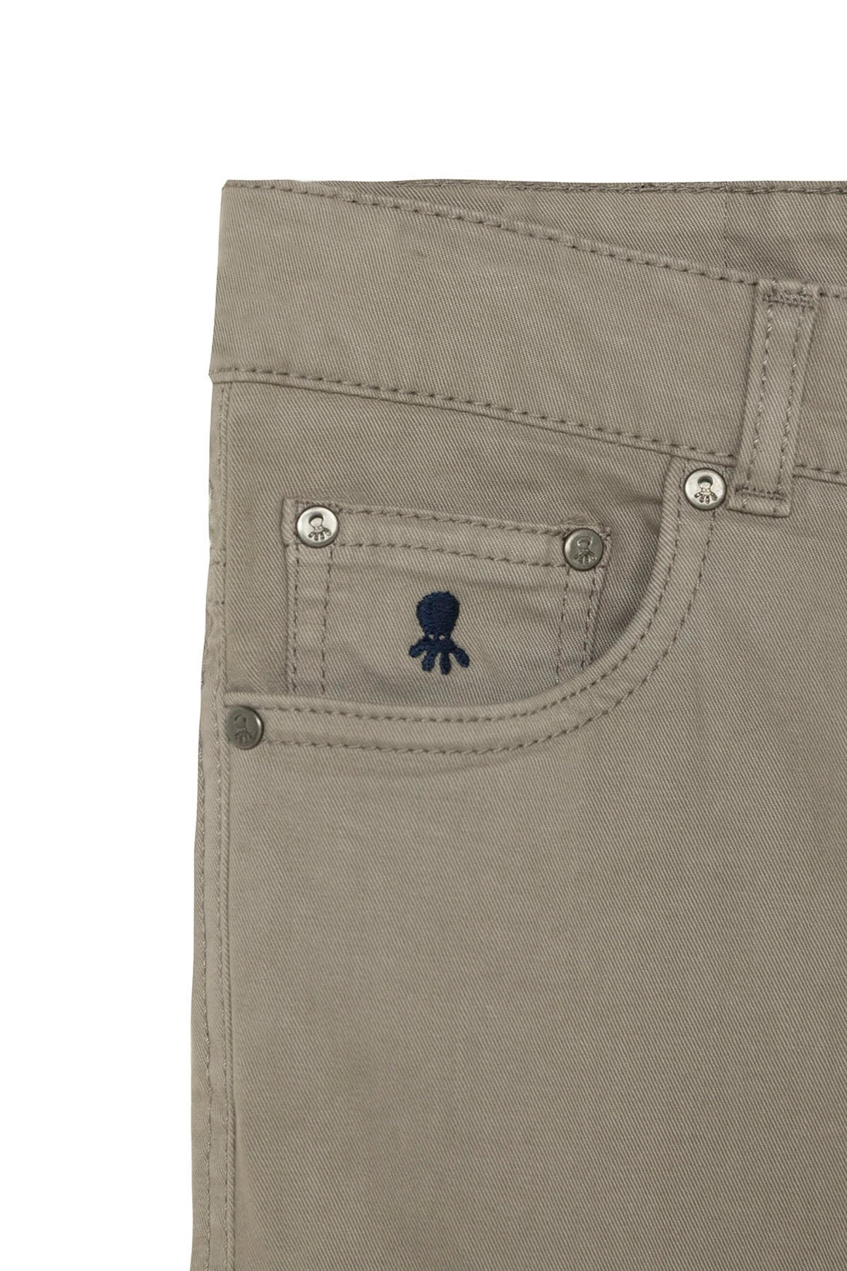 CALÇA MENINA CINZA PEDRA COM 5 BOLSOS
