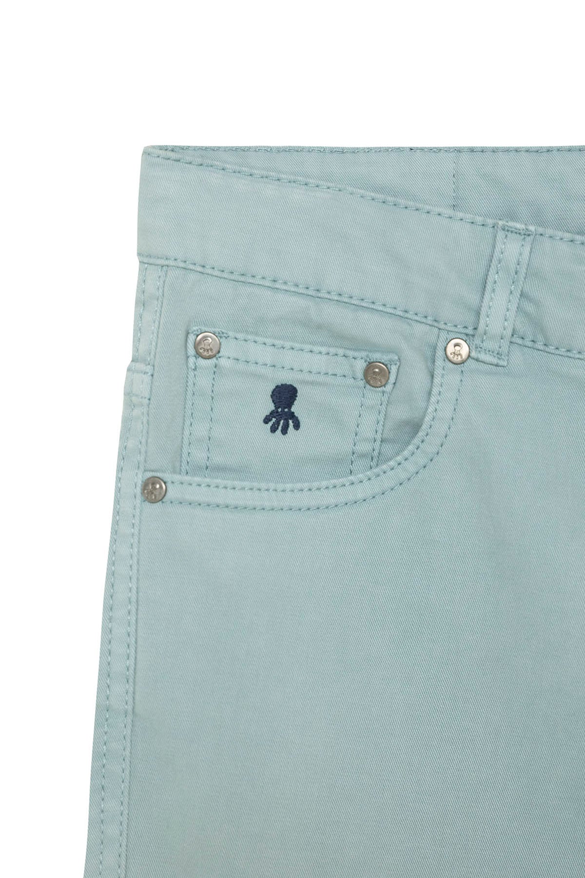 BOYS PANTS WITH 5 POCKETS IN SAGE GREEN