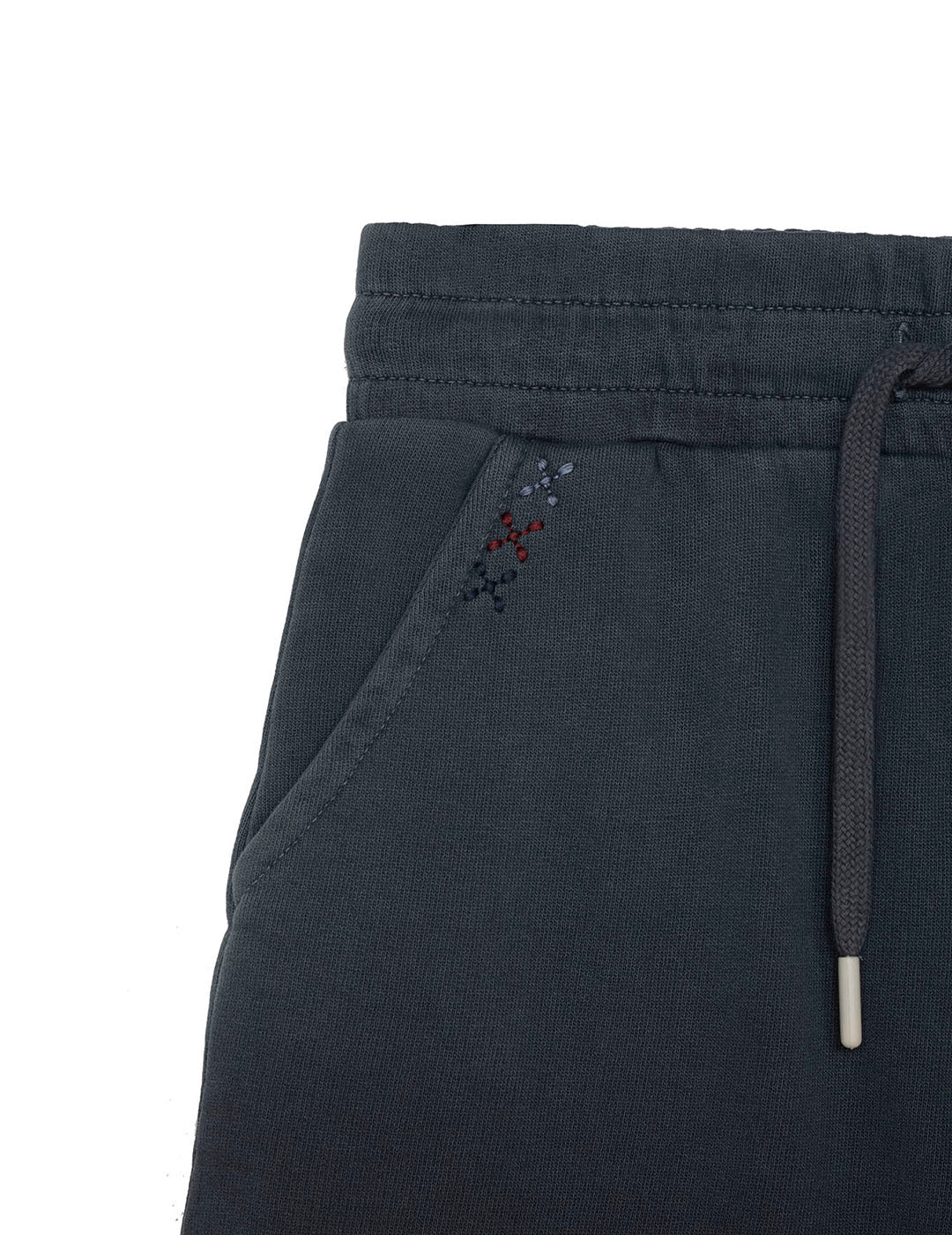 BERMUDA MASCULINA JOGGER FLEECE ESTAMPADA AZUL MARINHO