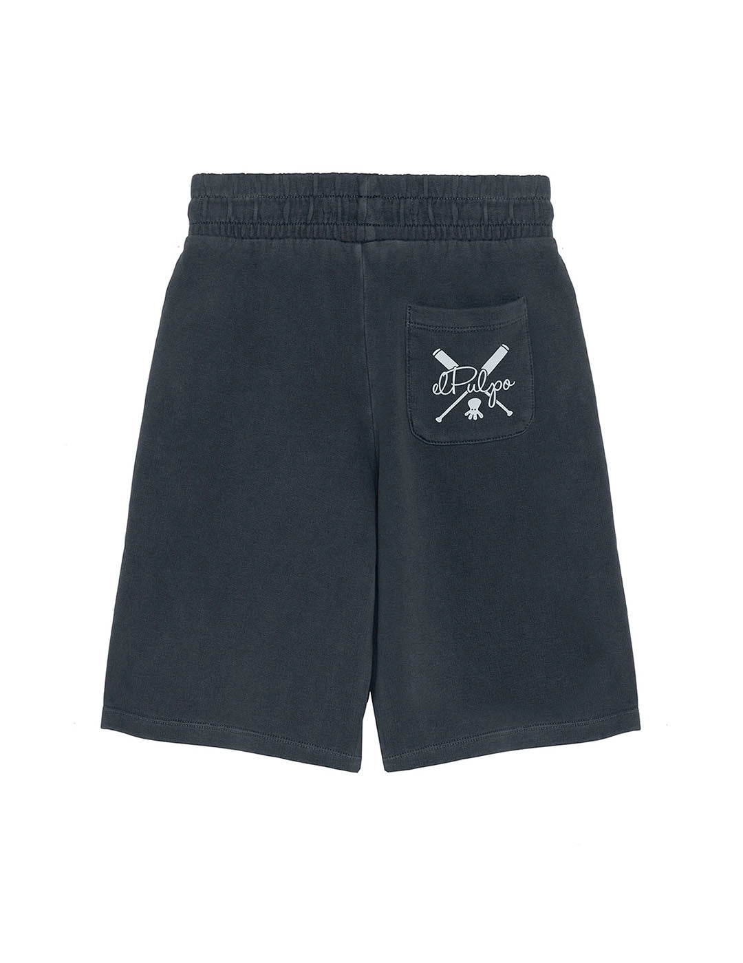 BERMUDA MASCULINA JOGGER FLEECE ESTAMPADA AZUL MARINHO