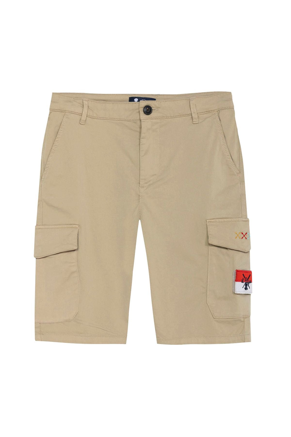 BERMUDA NIÑO PATCH CARGO BEIGE