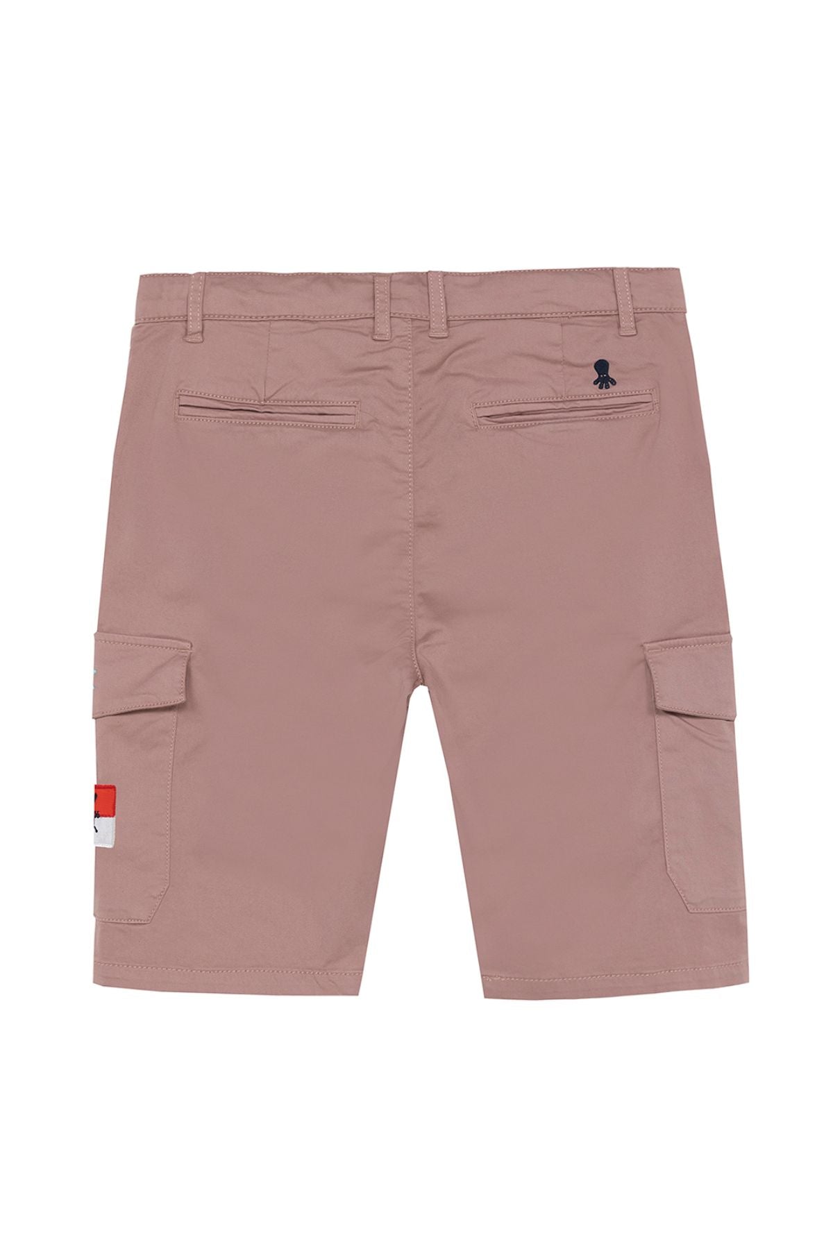 BERMUDA NIÑO PATCH CARGO ROSA DELAVÉ OSCURO