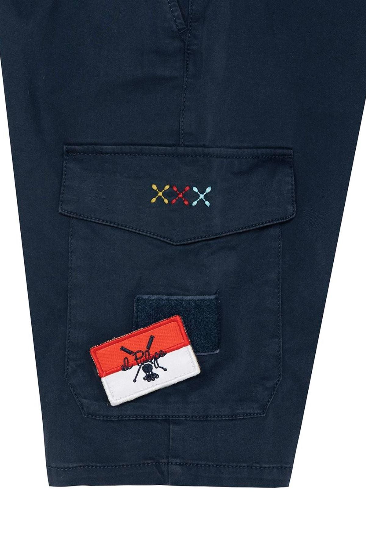 BERMUDA NIÑO PATCH CARGO ELECTRIC BLUE