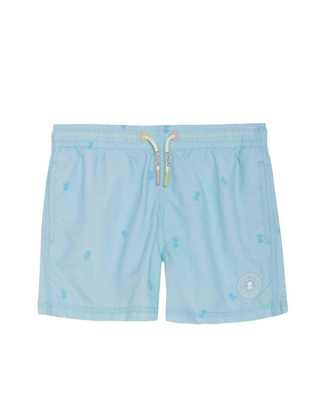 BOY'S WASHED PRINTED SWIMSUIT NEW ALL OVER SKY BLUE