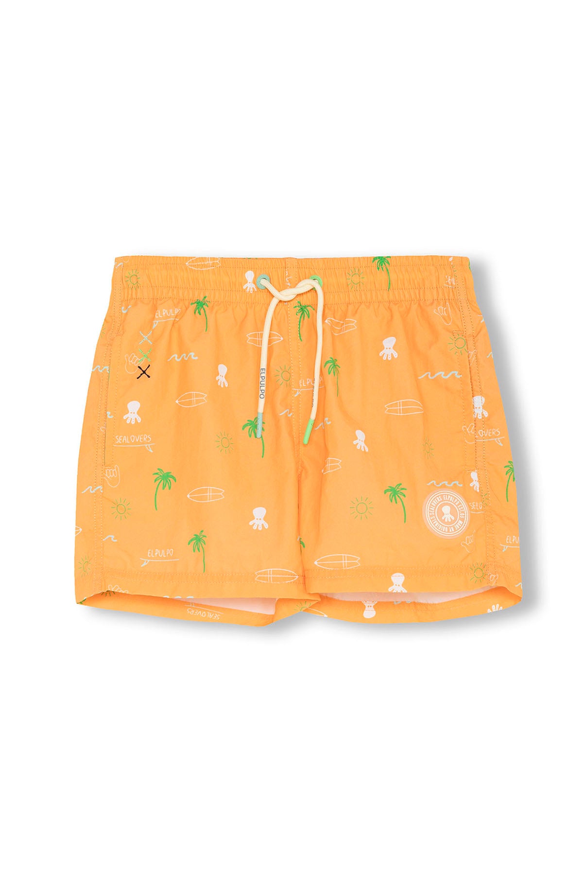 BAÑADOR NIÑO ESTAMPADO OCEAN ESSENTIALS MELOCOTÓN