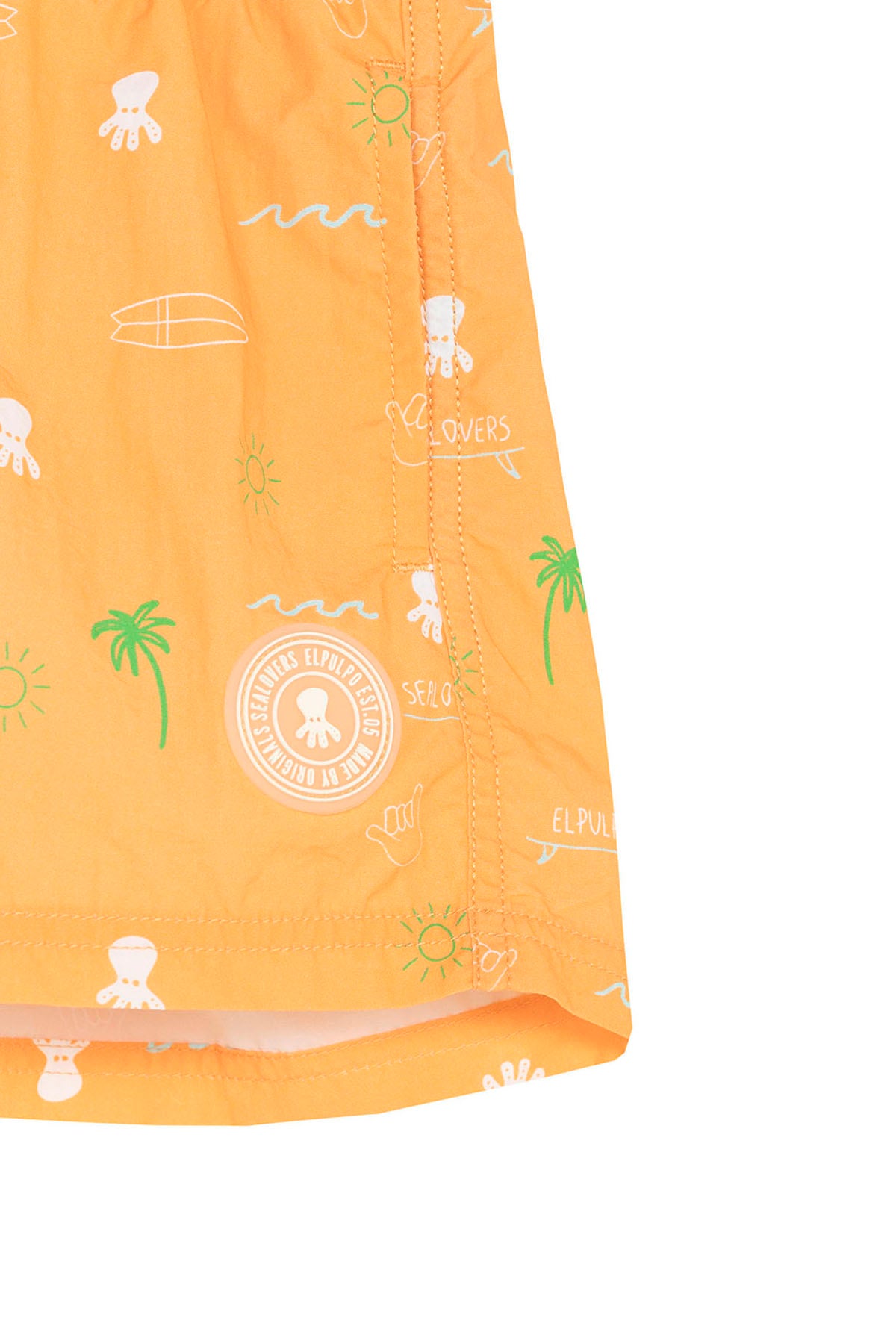 OCEAN ESSENTIALS PEACH PRINT BOYS SWIMSUIT