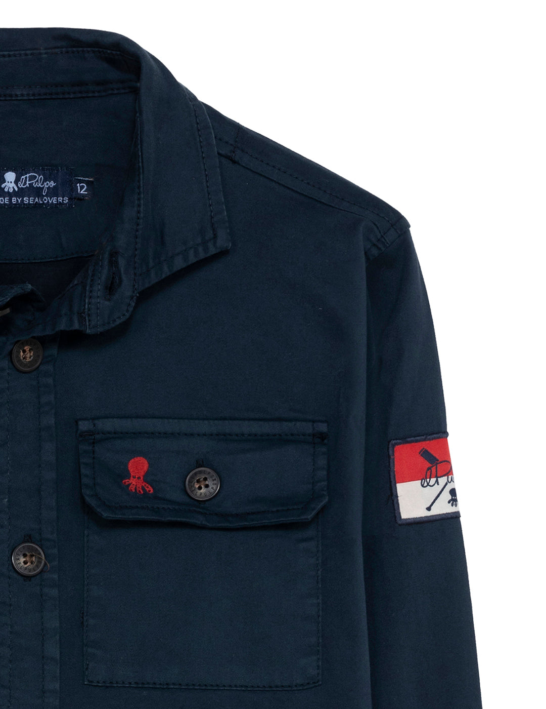SOBRECAMISA NIÑO TWO POCKETS AZUL MARINO