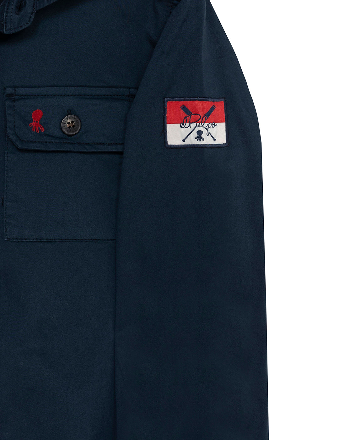 SOBRECAMISA NIÑO TWO POCKETS AZUL MARINO