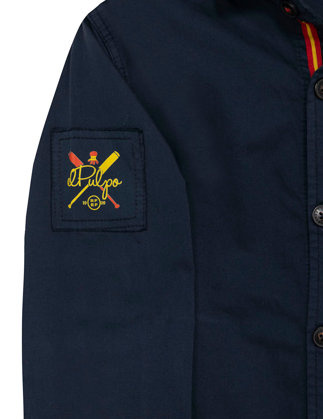 SOBRECAMISA LABEL DETAIL RFEF NIÑO AZUL MARINO