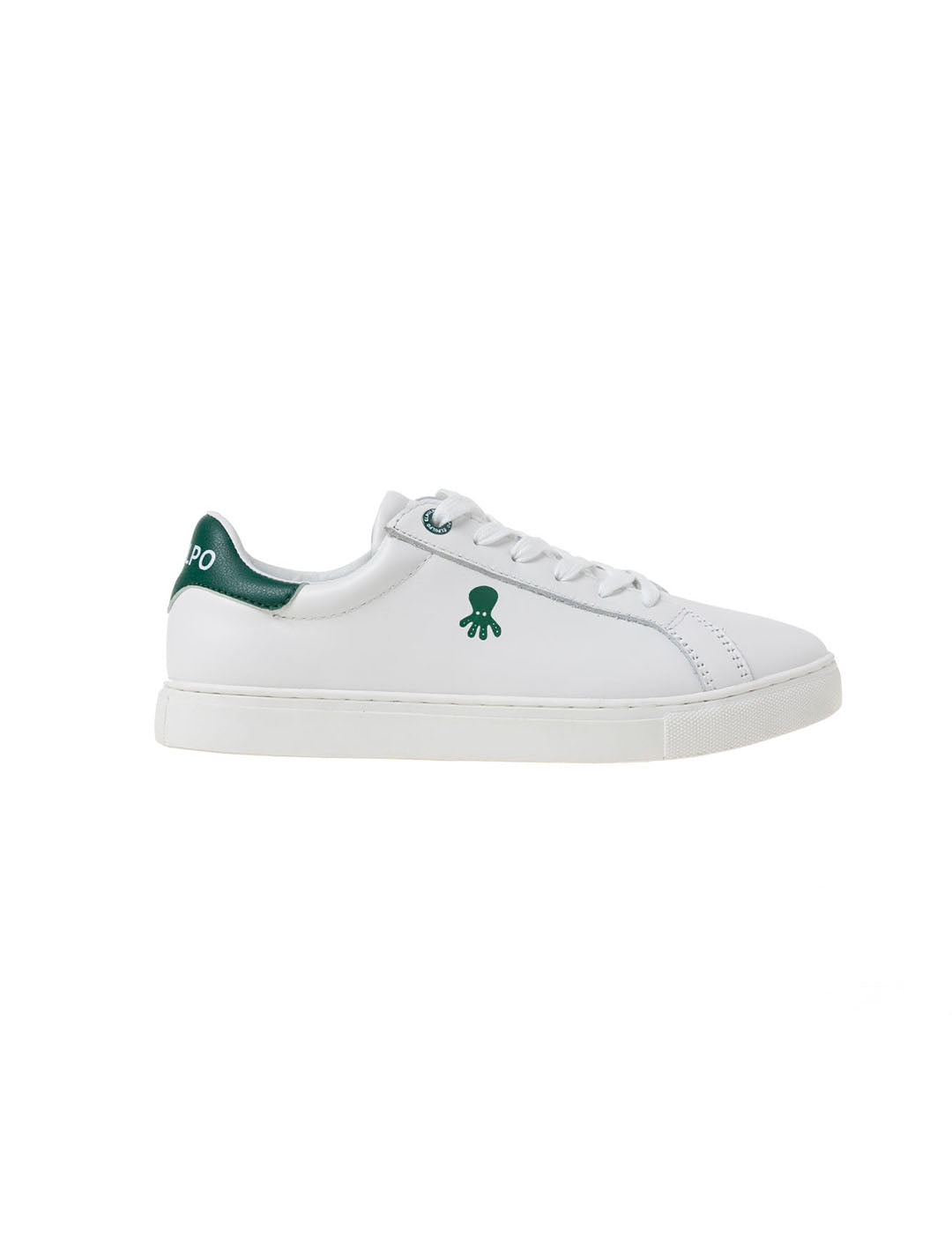 CASUAL KIDS' SNEAKER WITH DETAIL AND CONTRAST LOGO IN PURE WHITE