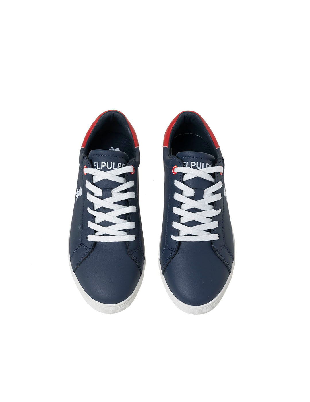 SAPATO CASUAL MENINO COM DETALHES CONTRASTANTES E LOGOTIPO EM AZUL MARINHO