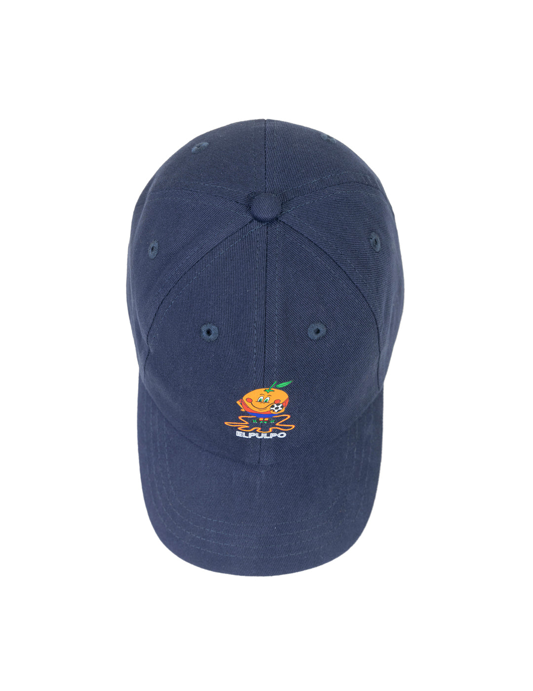 Boné infantil DELAVÉ com estampado de polvo e laranja, lavado, azul marinho