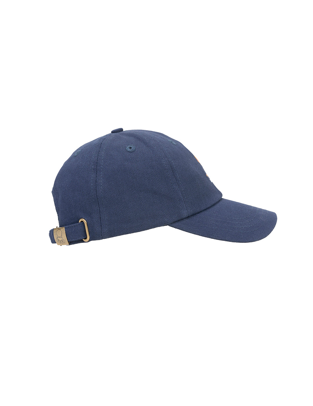Boné infantil DELAVÉ com estampado de polvo e laranja, lavado, azul marinho
