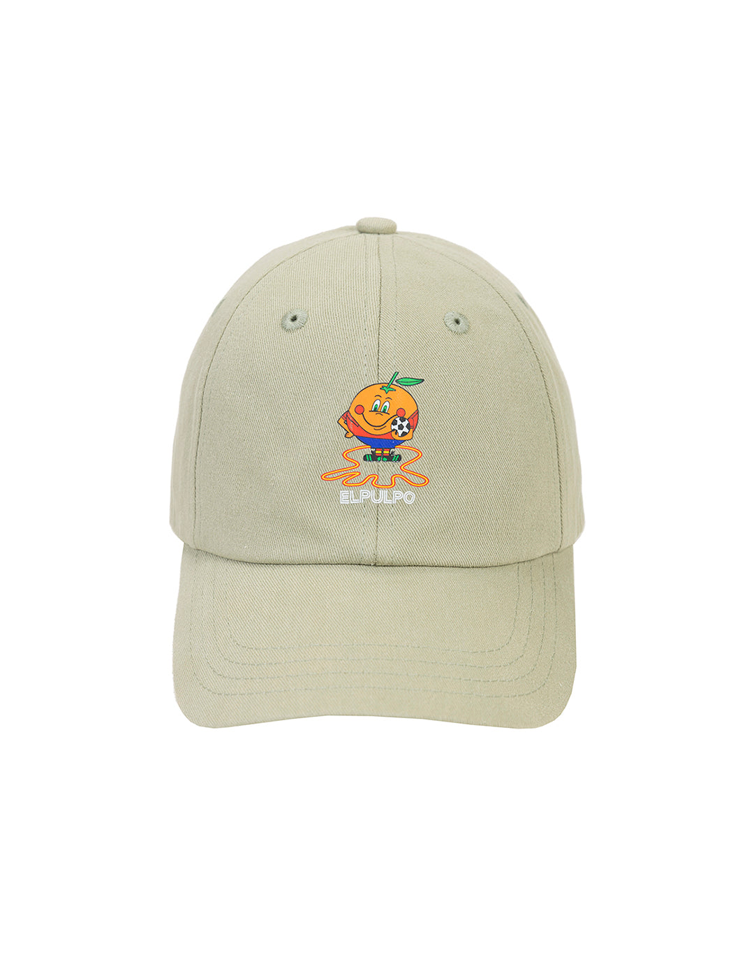 WASHED CHILDREN'S CAP WITH OCTOPUS AND SAGE GREEN ORANGE PRINT