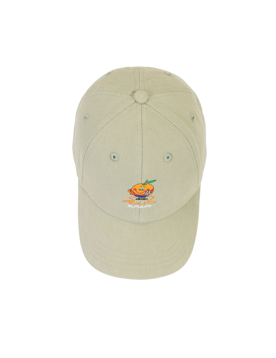 WASHED CHILDREN'S CAP WITH OCTOPUS AND SAGE GREEN ORANGE PRINT
