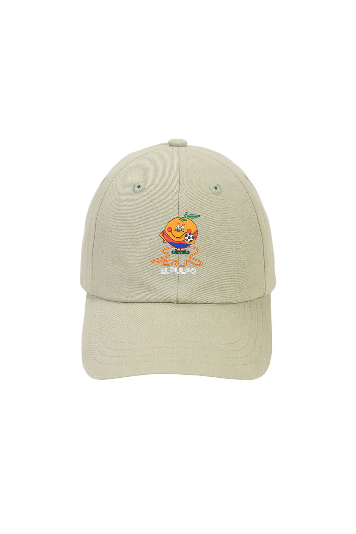 GORRA NIÑO LAVADA ESTAMPADO ELPULPO Y NARANJITO VERDE SALVIA