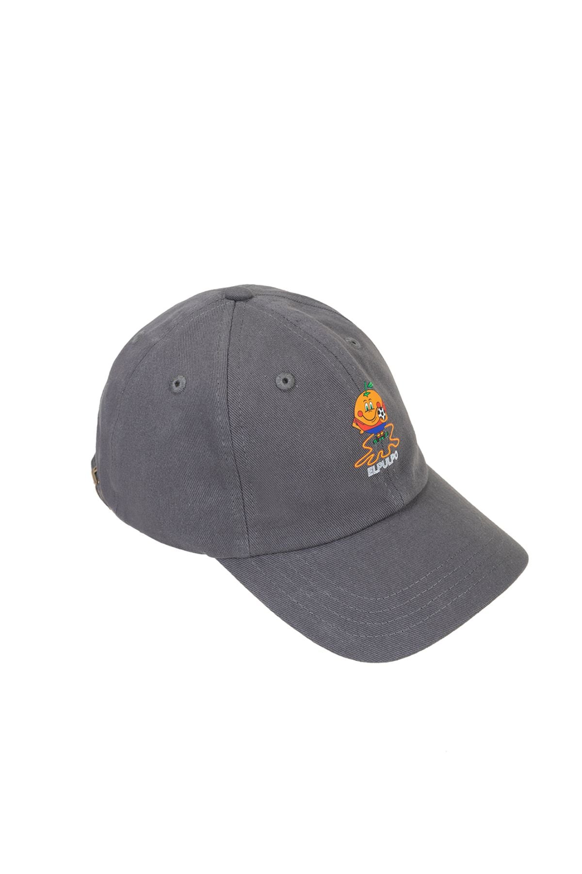 WASHED CHILDREN'S CAP WITH OCTOPUS AND ORANGE CHARCOAL PRINT