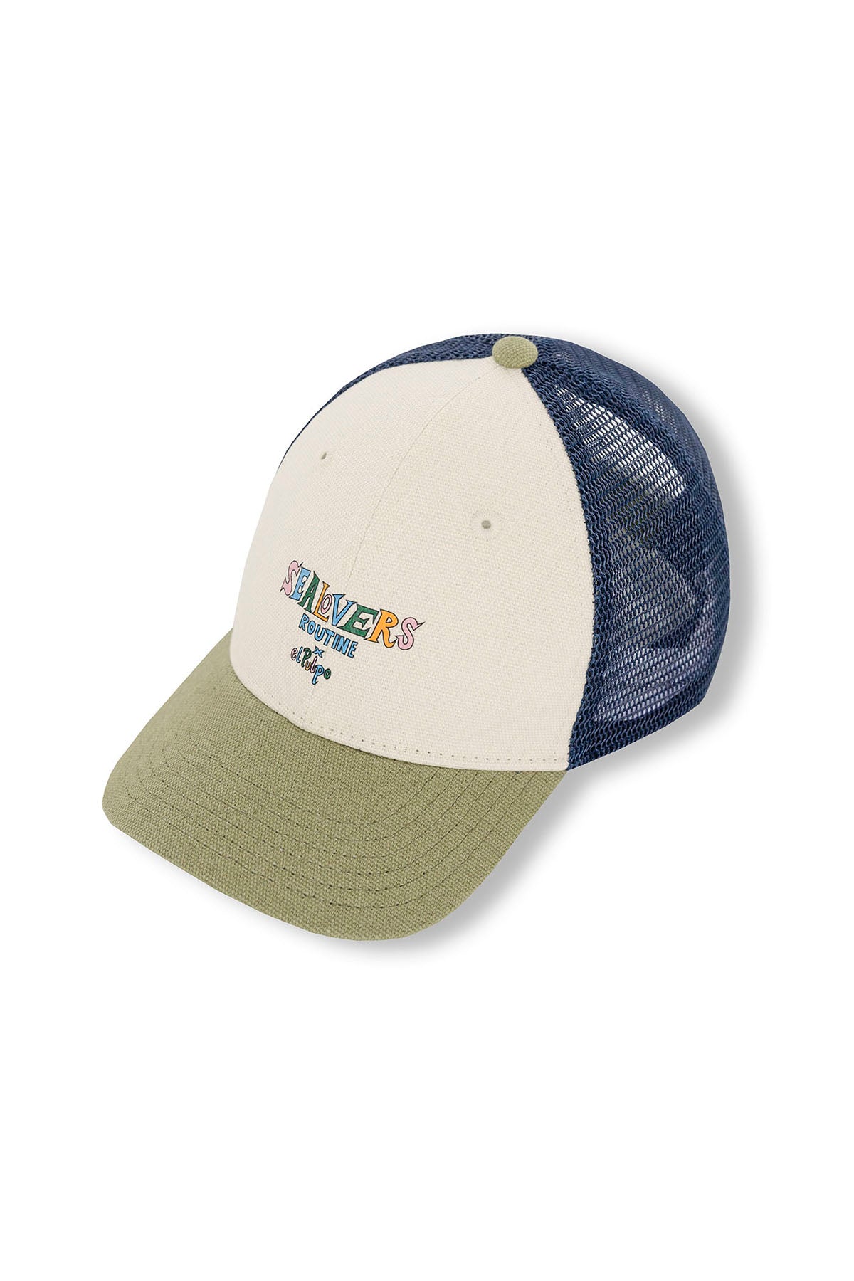 SEALOVERS ROUTINE OFF-WHITE CHILDREN'S CAP WITH DRAWN PRINT