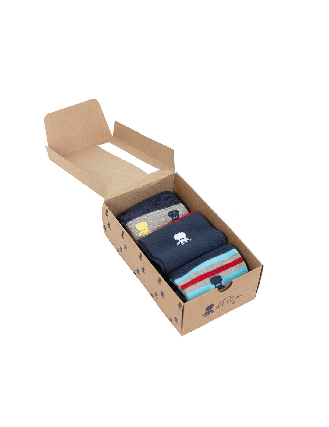 Meias para rapaz com riscas e logotipos mistos, pacote de 3, multicoloridas