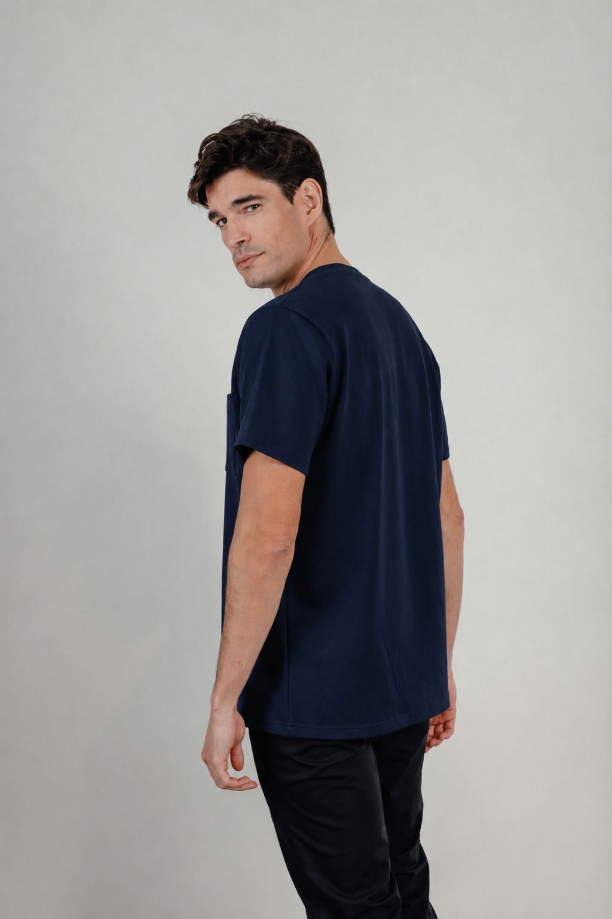 Camiseta neopreno parche engomado azul marino