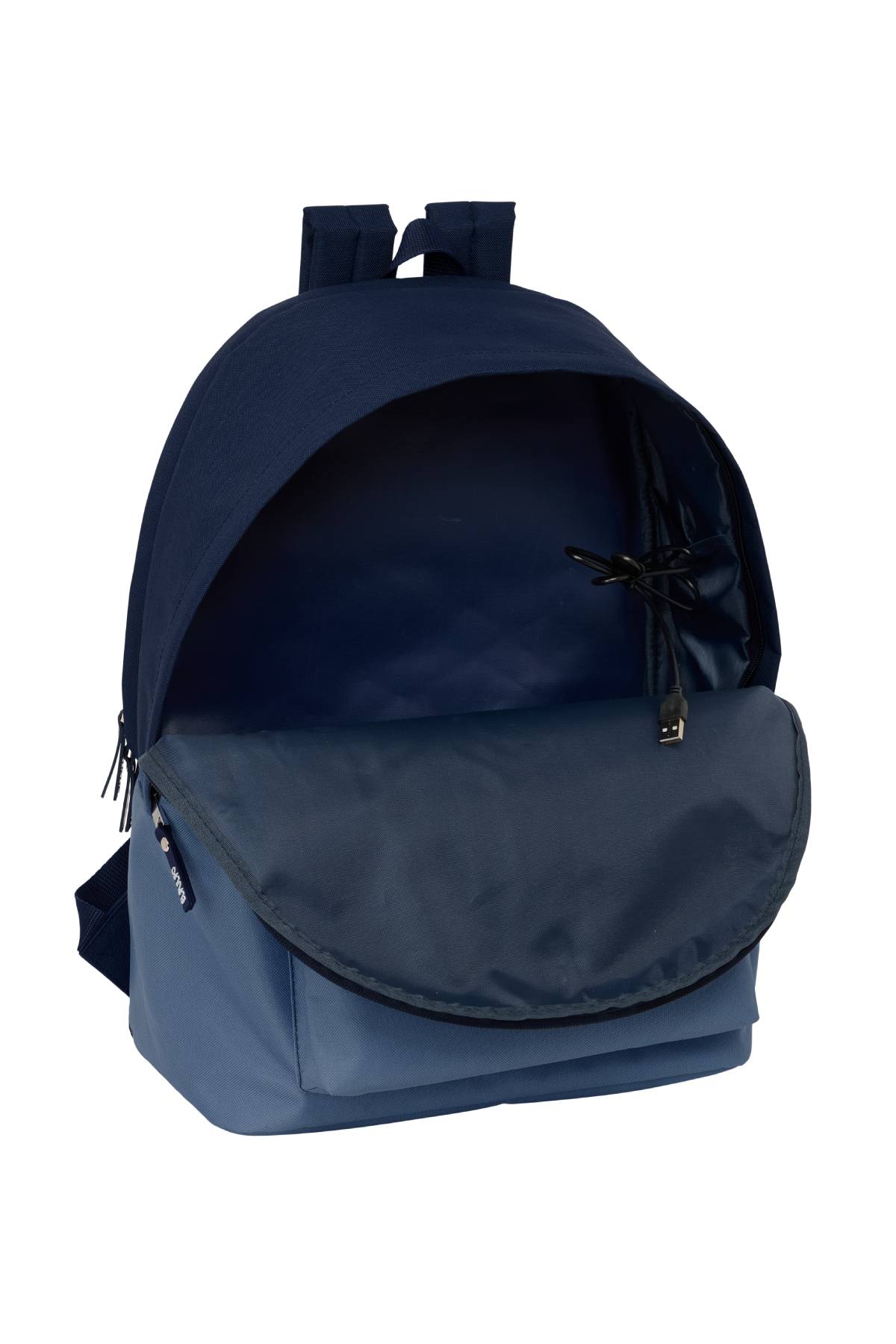 MOCHILA DOBLE PARA PORTATIL 15,6"+USB EL PULPO "AZUL"