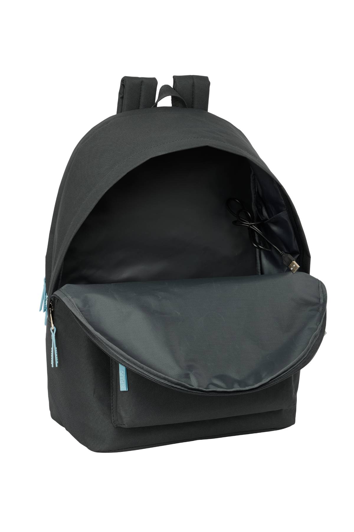 MOCHILA DOBLE PARA PORTATIL 15,6"+USB EL PULPO "GRAFITO"