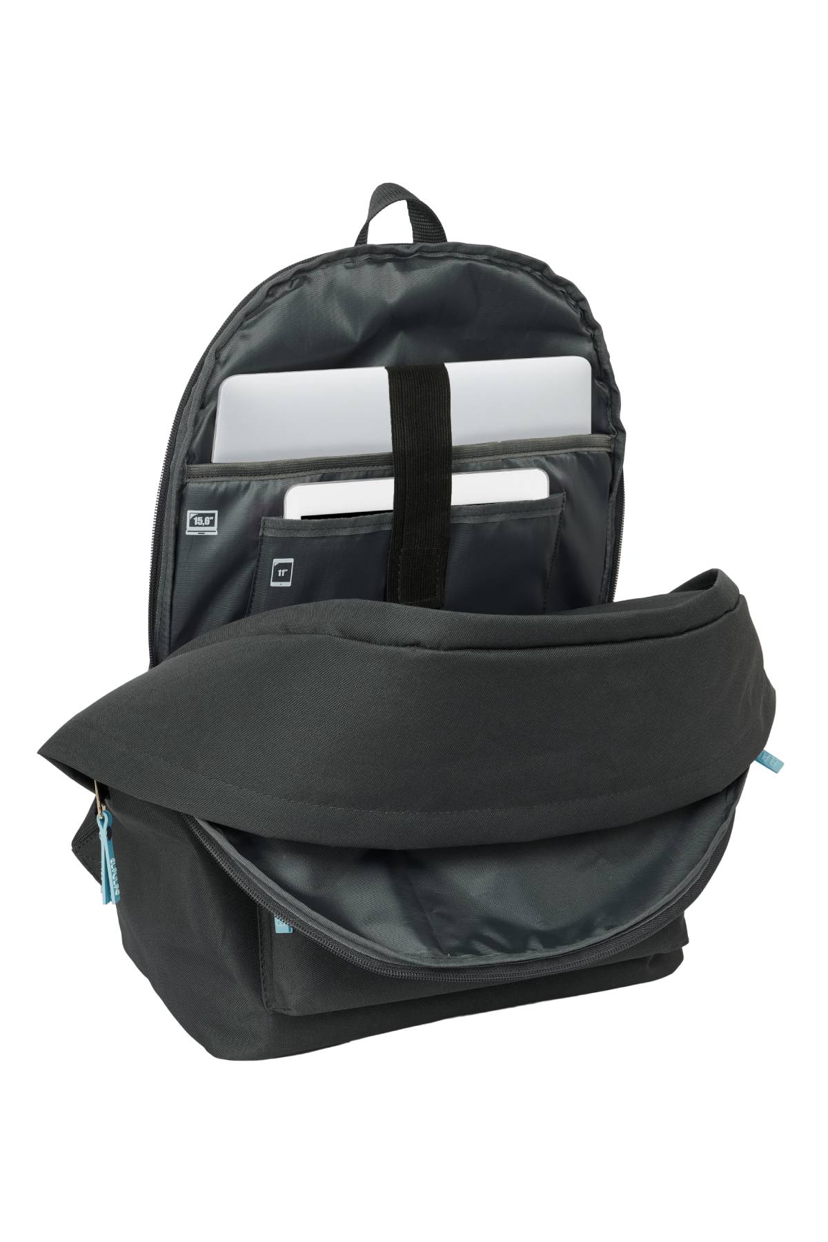 MOCHILA DOBLE PARA PORTATIL 15,6"+USB EL PULPO "GRAFITO"