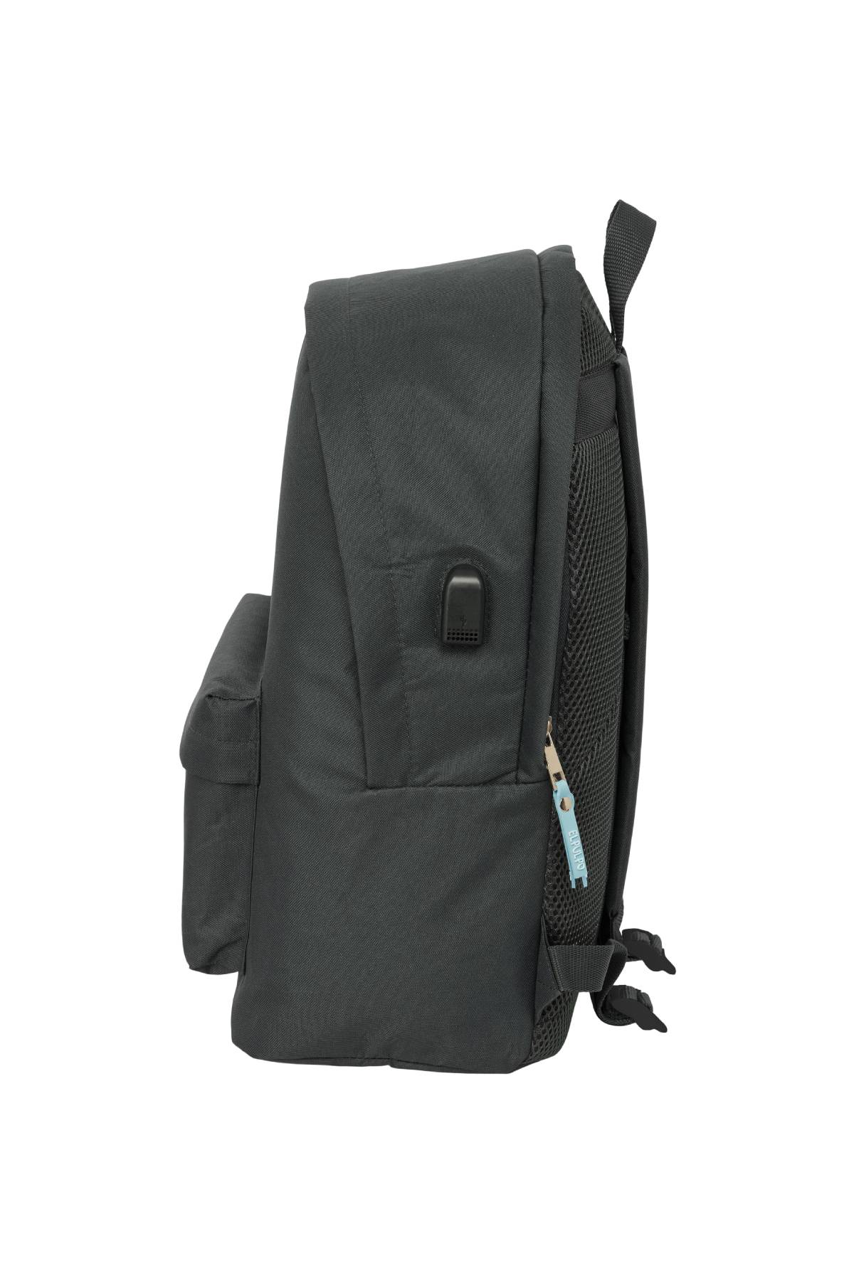 MOCHILA DOBLE PARA PORTATIL 15,6"+USB EL PULPO "GRAFITO"