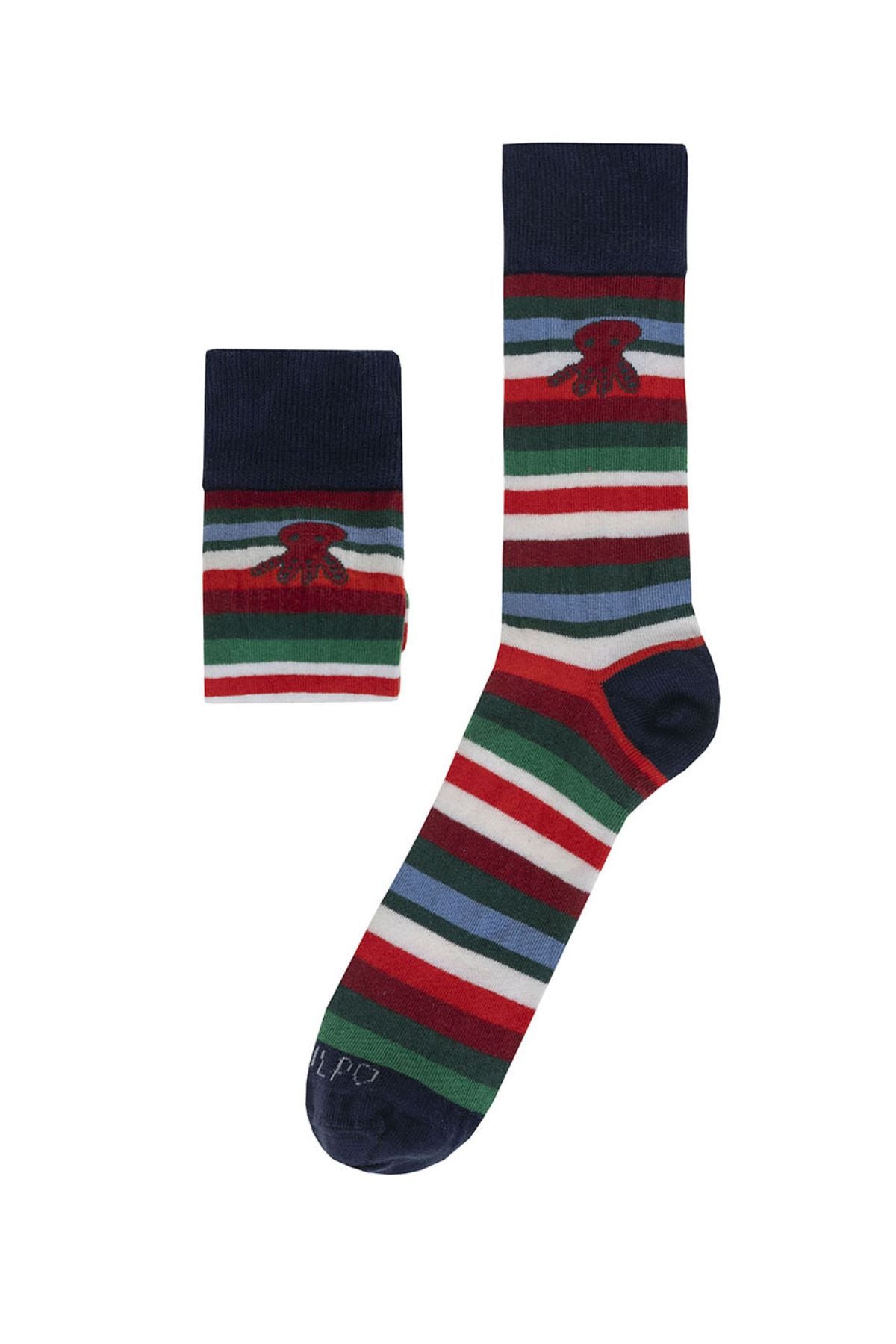 CALCETINES FUNDACIÓN QUERER RAYAS ELPULPO MULTICOLOR