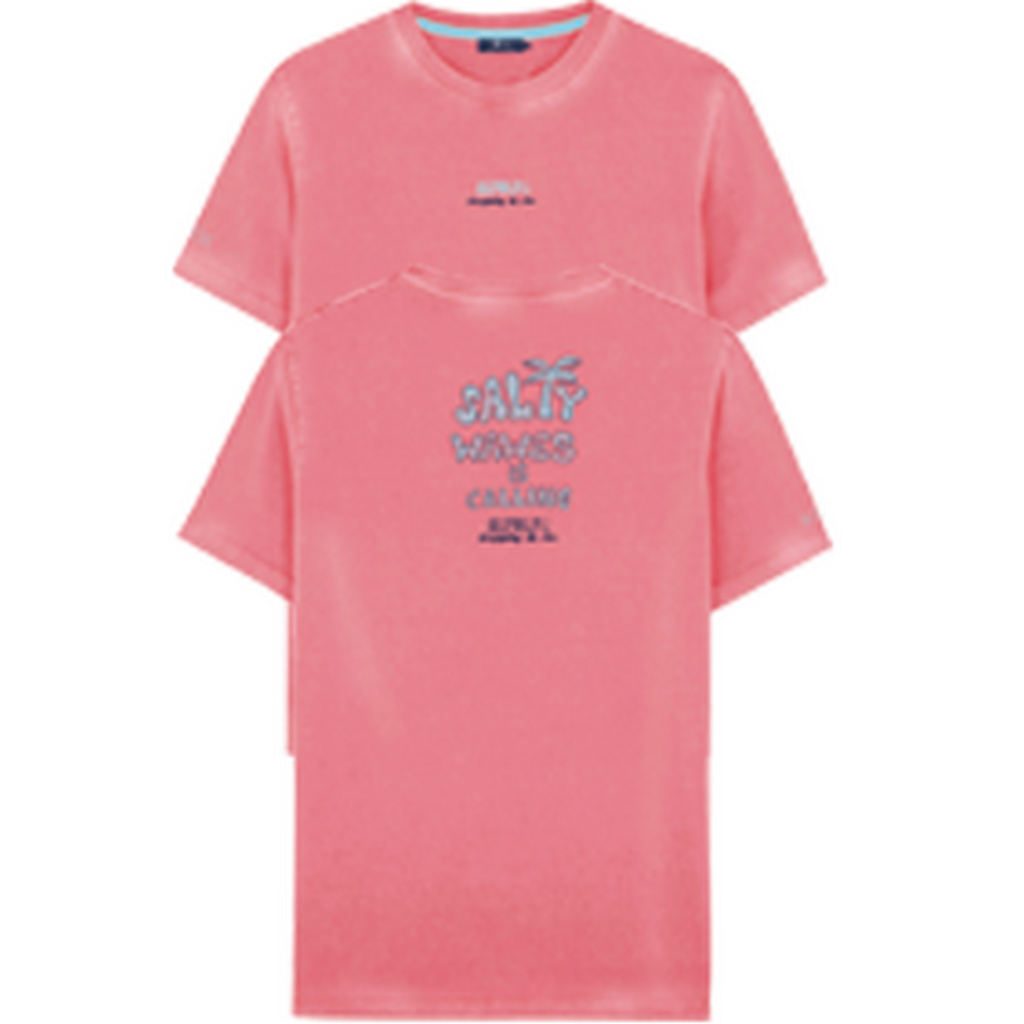 SALTY WAVES PRINTED T-SHIRT BUBBLE BUBBLE PINK