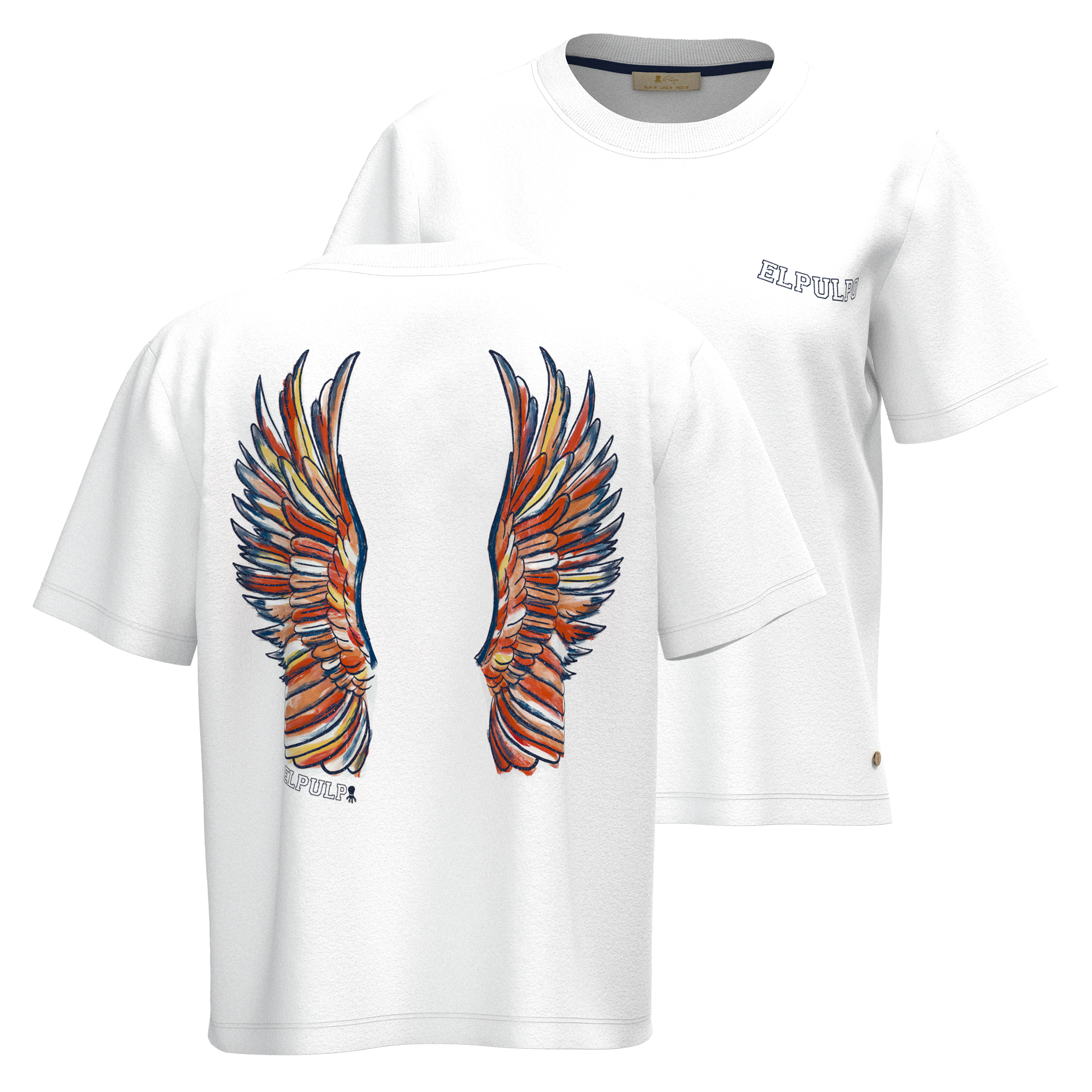 Camiseta teen manga corta alas multicolor