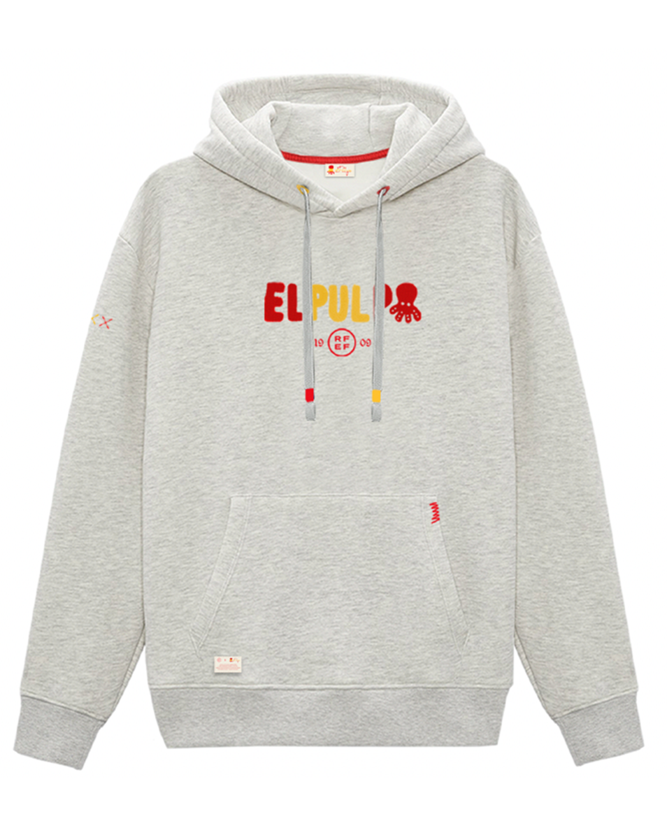 SWEATSHIRT COM CAPUZ VIGORÉ GREY LETTERING RFEF