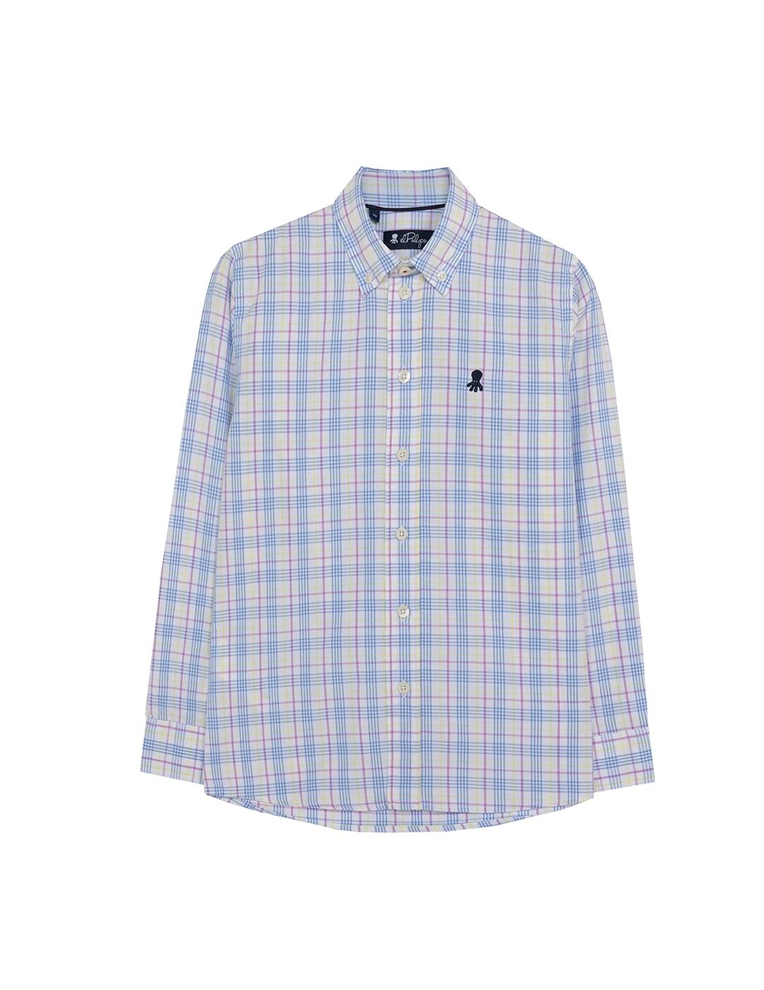 CAMISA NIÑO SOFT COLOR CHECK AMARILLO