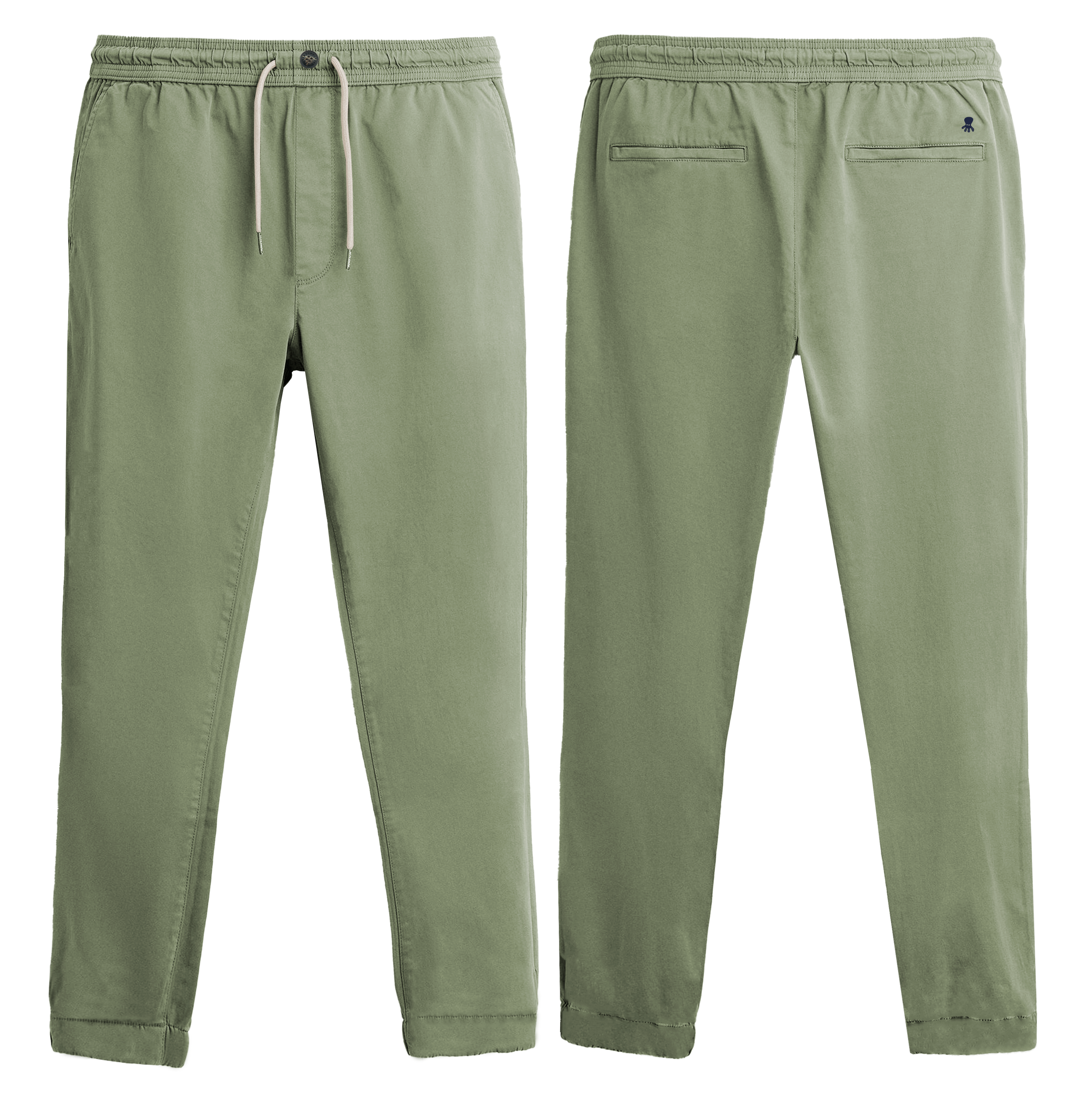 PANTALON JOGGER TWILL VERDE DELAVÉ