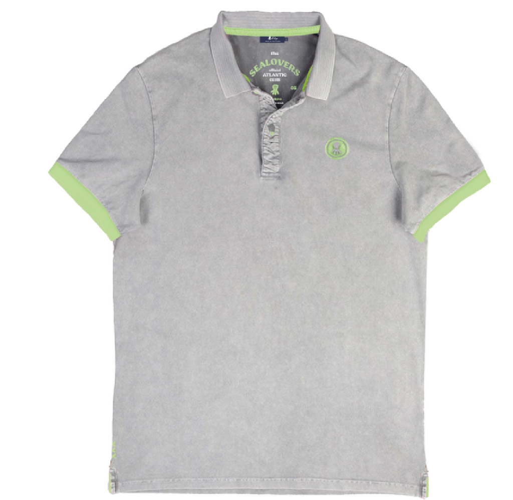 POLO LAVADO PARCHE CONTRASTE GRAFITO