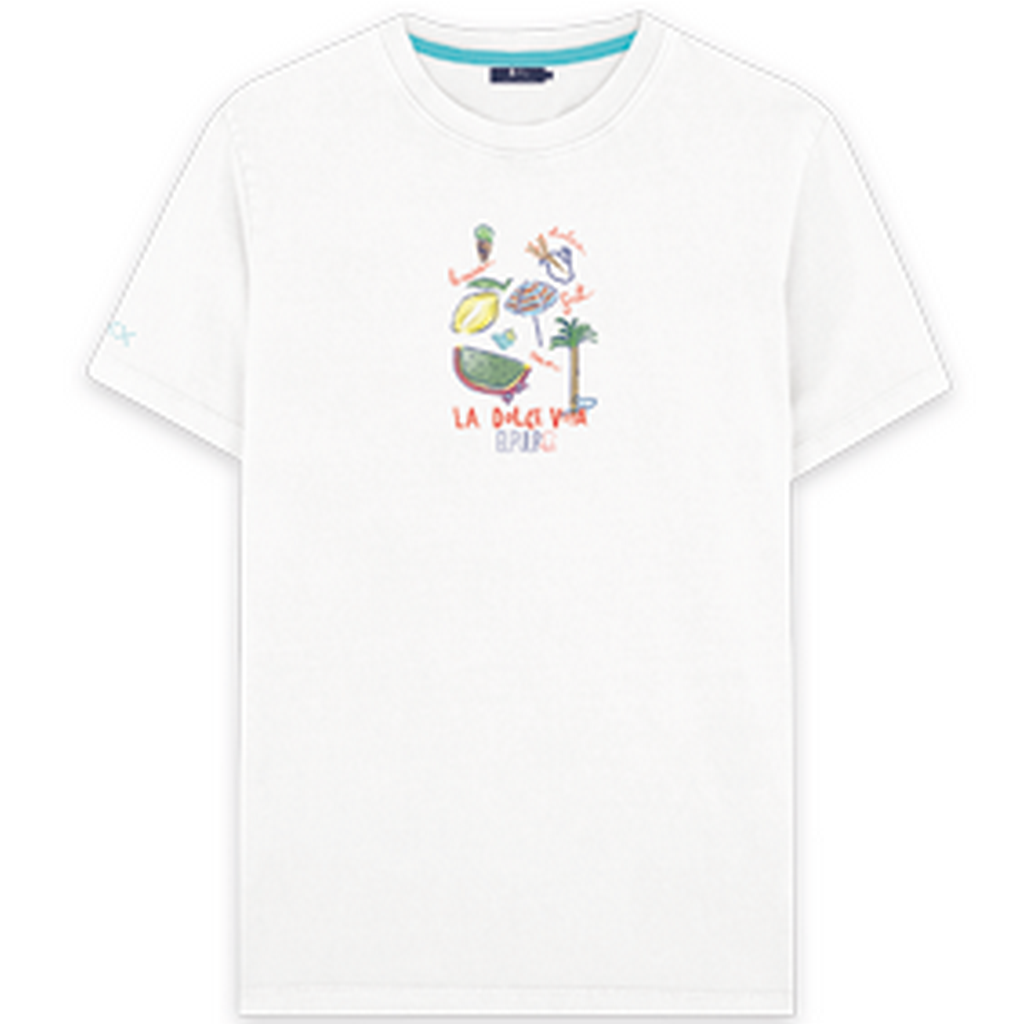 CAMISETA ESTAMPADO LA DOLCE VITA BLANCO PURO