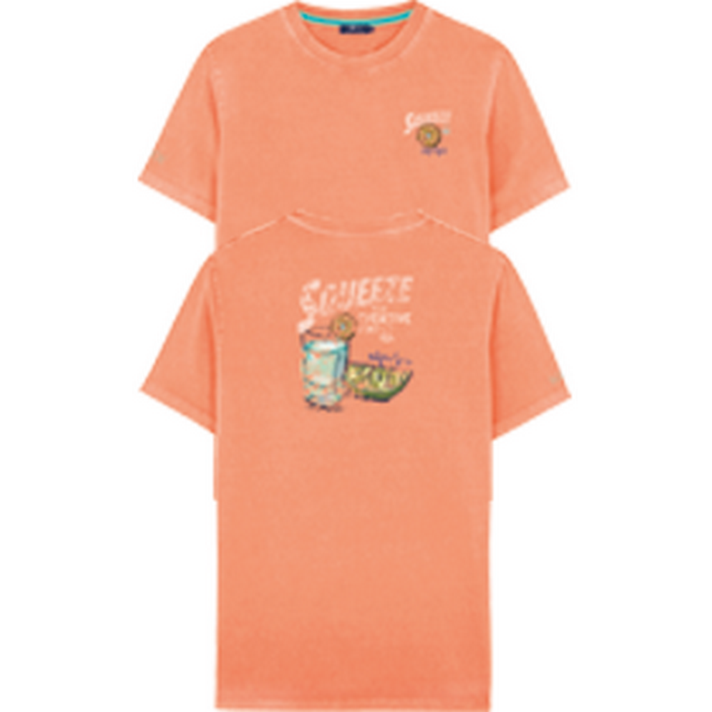 CAMISETA ESTAMPADO SQUEEZE MELOCOTÓN