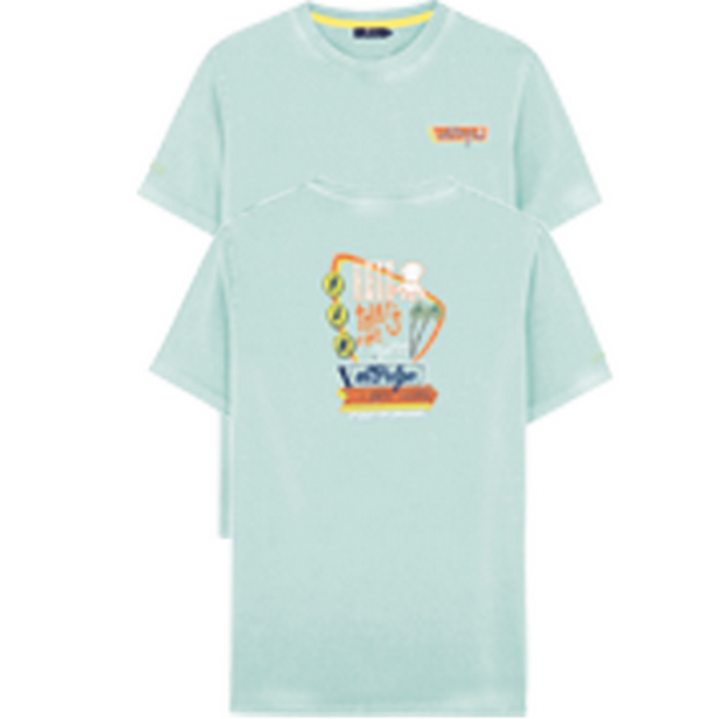 CAMISETA ESTAMPADO HOTEL SEALOVERS AZUL TURQUESA