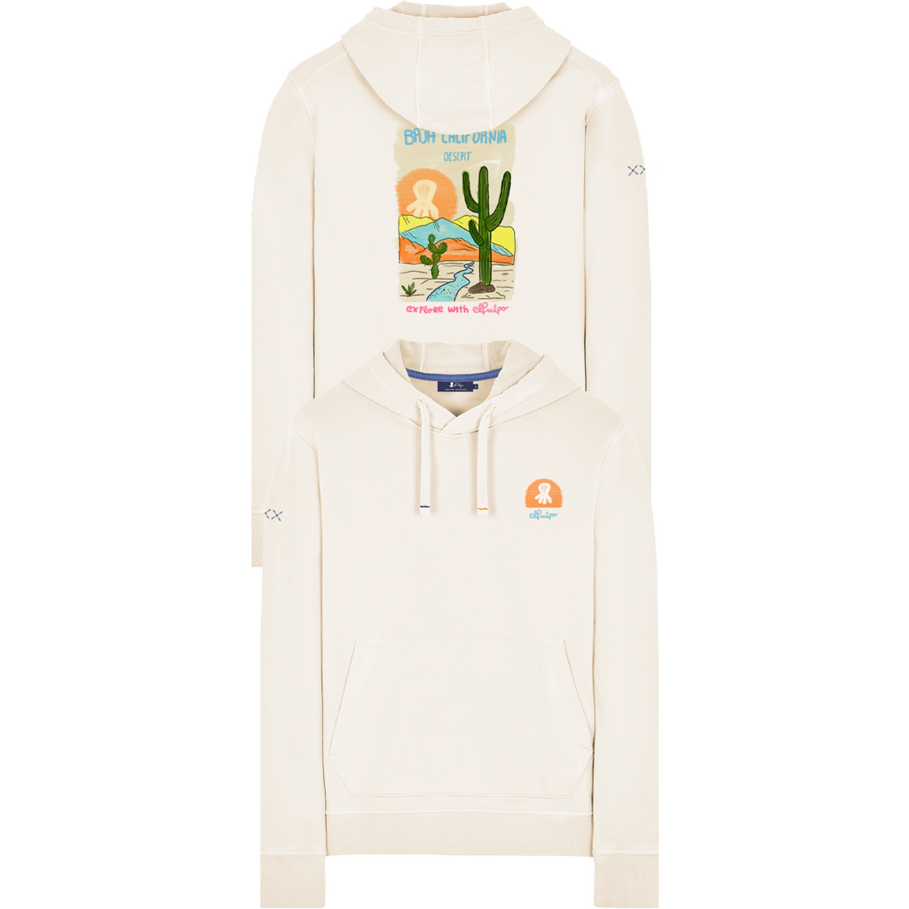 SUDADERA CAPUCHA DESIERTO BLANCO ROTO