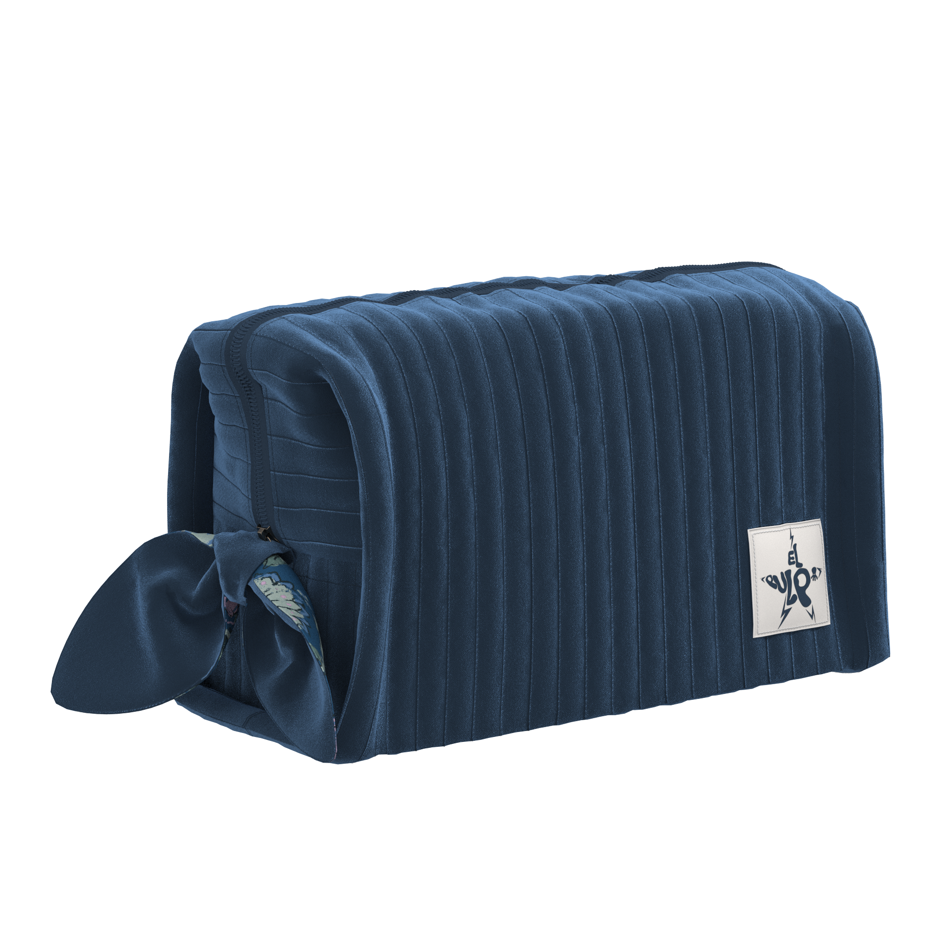 NECESER CREMALLERA VELVET AZUL MARINO