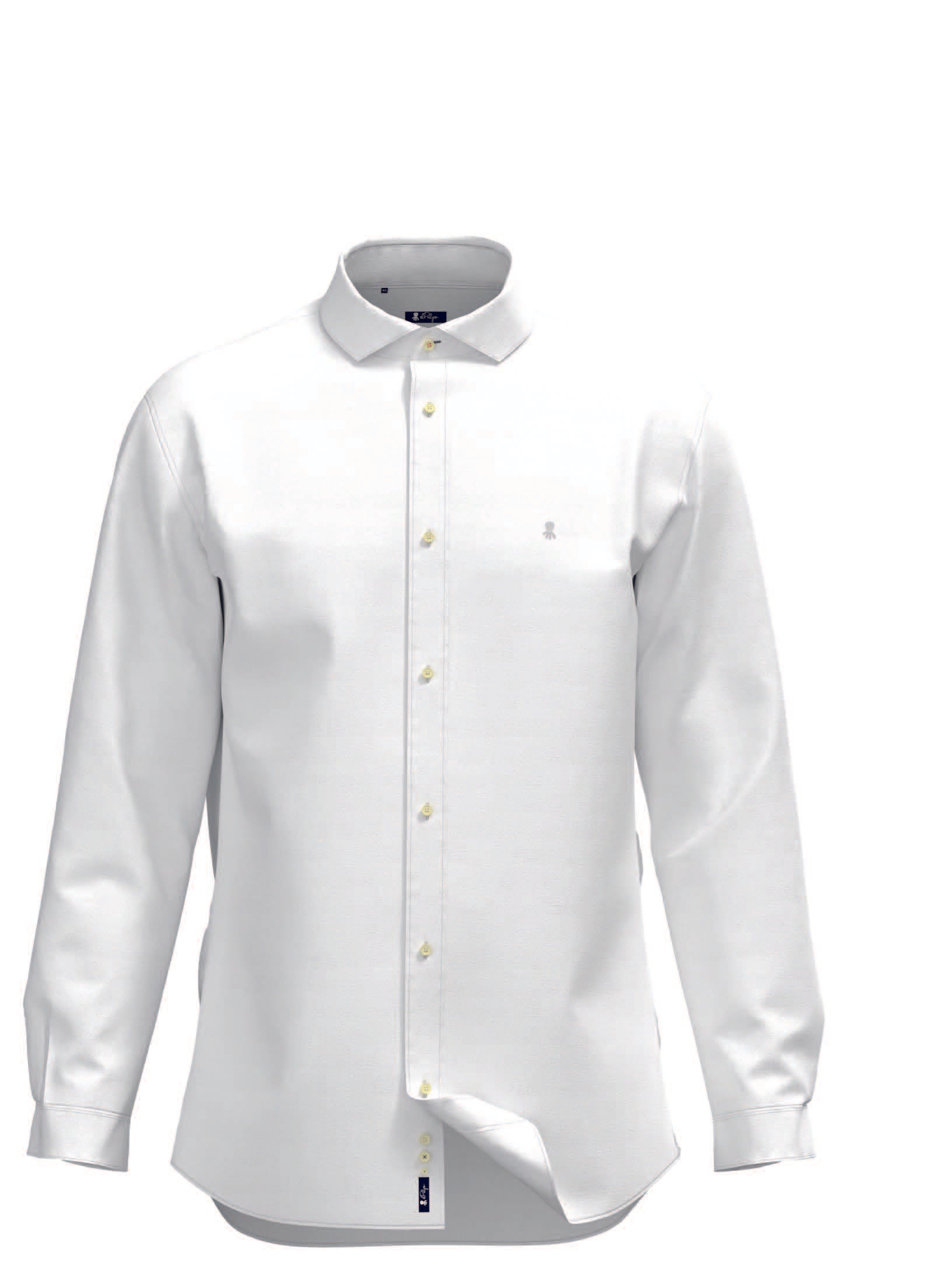 BOYS' LINEN AND COTTON SHIRT WITH PURE WHITE LOGO