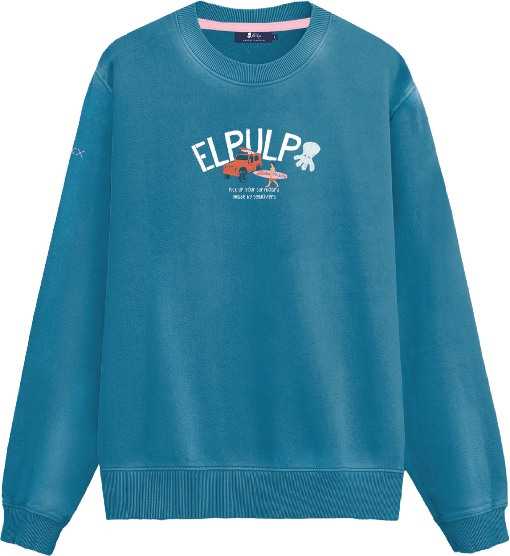 SUDADERA ESTAMPADO SURFER AZUL ZAFIRO