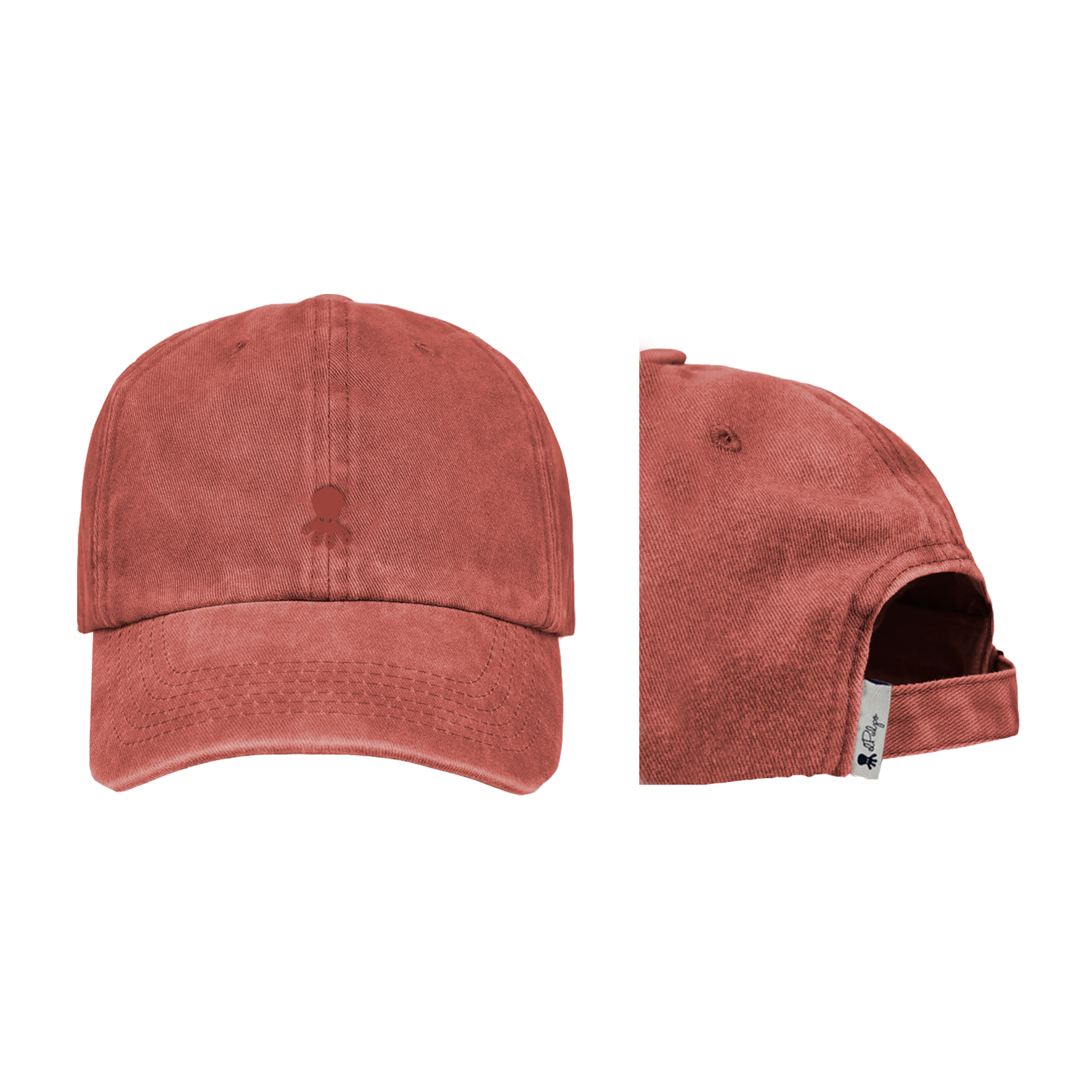 BONÉ DELAVÉ VERMELHO BORDADO LAVADO
