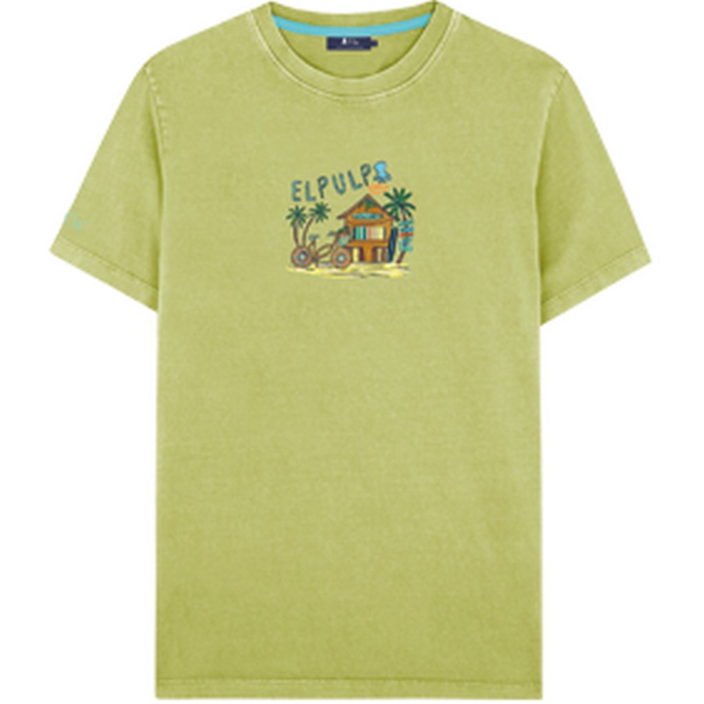 CAMISETA ESTAMPADO BEACH HOUSE VERDE PISTACHO