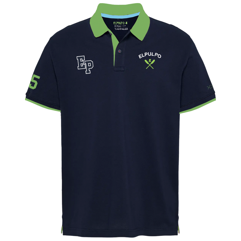 POLO LOGOS A CONTRASTES AZUL MARINO