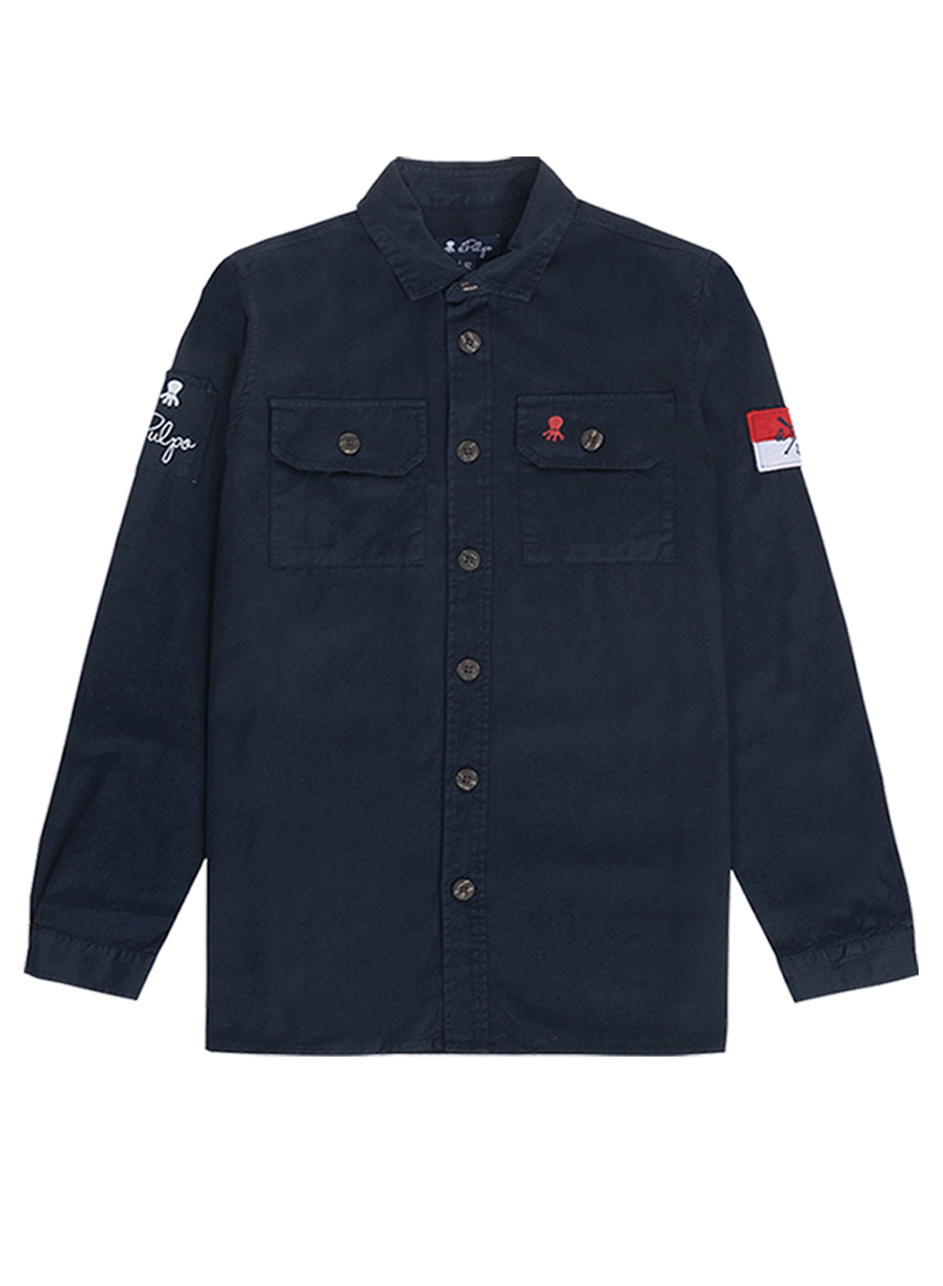 SOBRECAMISA NIÑO TWO POCKETS AZUL MARINO