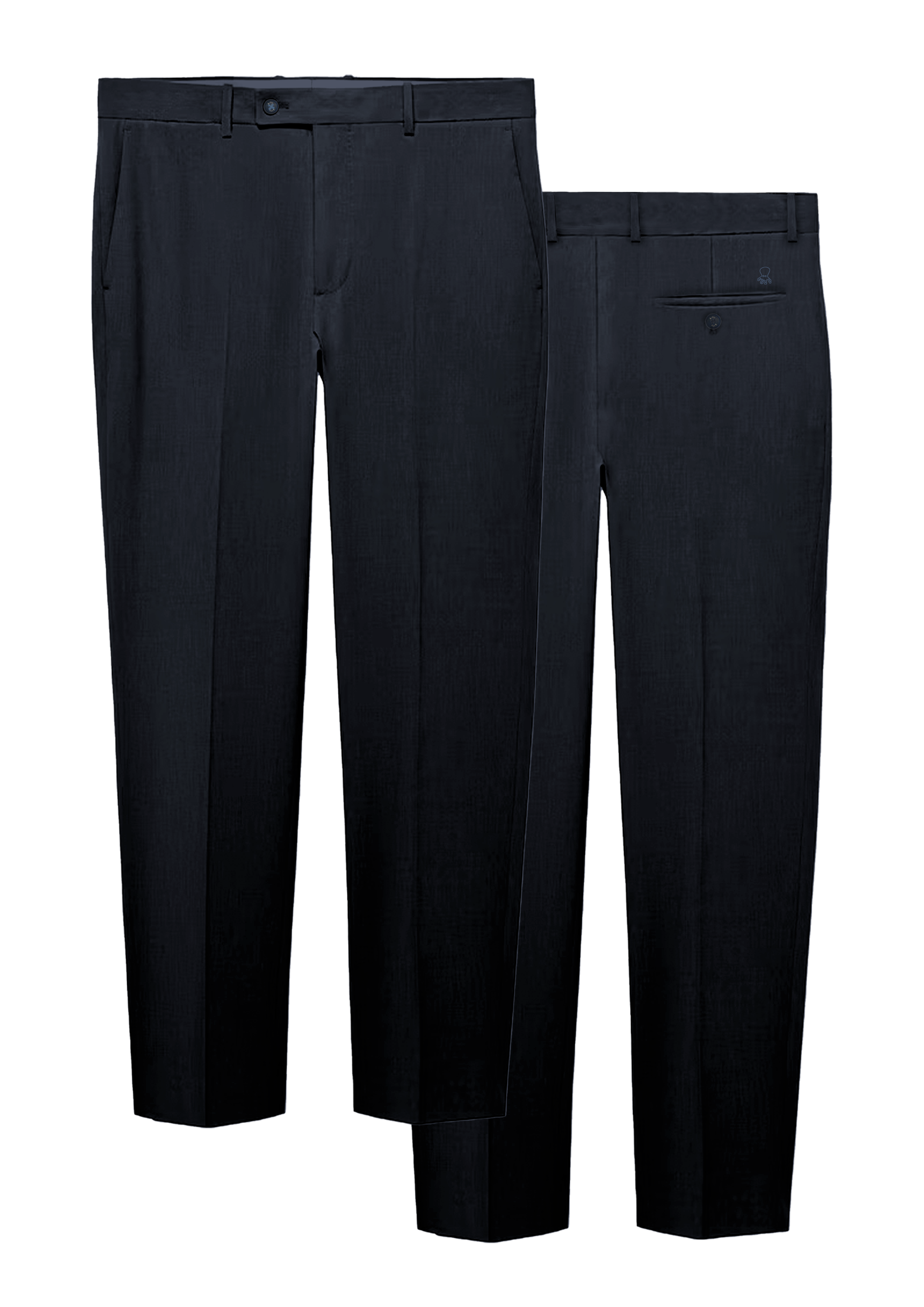 PANTALON TRAJE CON LANA AZUL MARINO