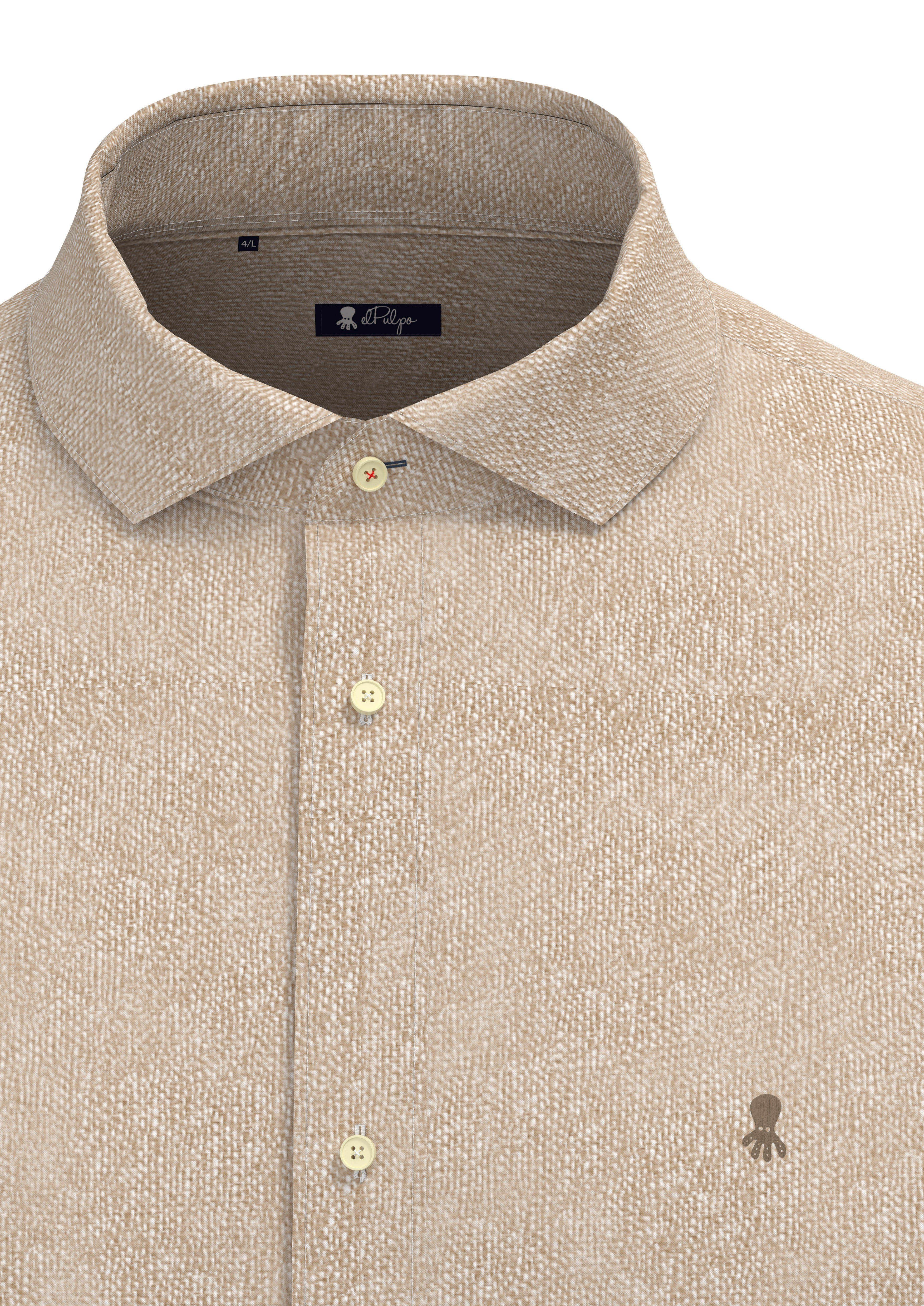 CAMISA NIÑO LINO Y ALGODÓN LOGO ARENA