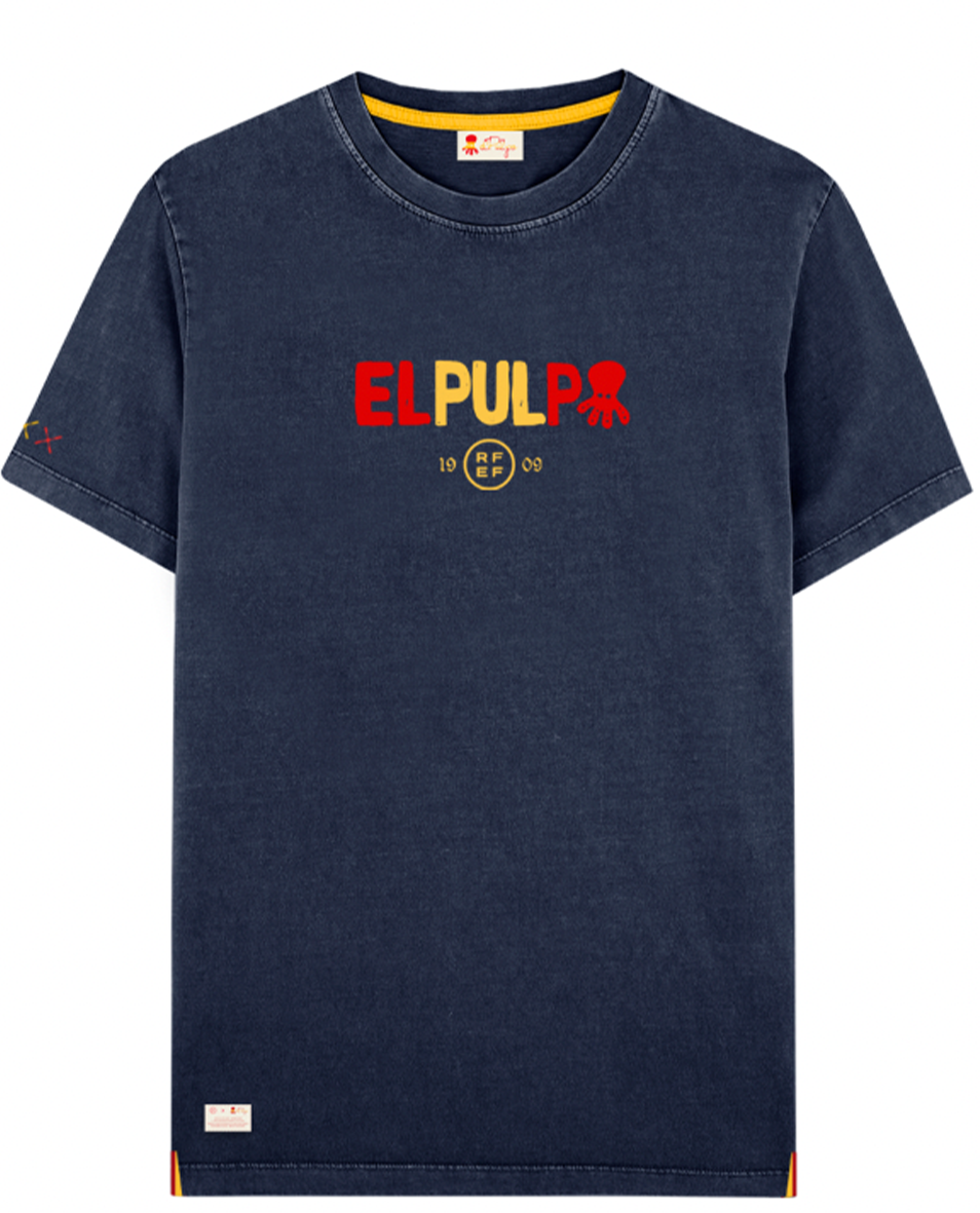 CAMISOLA RFEF AZUL MARINHO COM LETRAS DELAVÉ