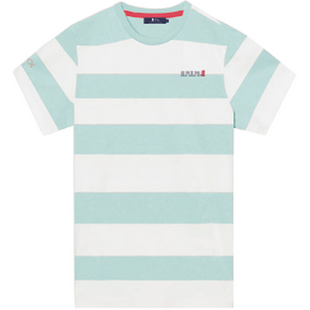 CAMISETA RAYA ANCHA AZUL TURQUESA